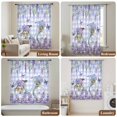 thumbnail image 6 of Purple Flowers Sheer Curtains 108" Extra Long, Weeping Spring Floral Bicycle Checkered Light Filering Curtains, Privacy Drapes Simi Floor to Veiling Curtain for Living Room Large Window Treatment, 6 of 9