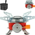 thumbnail image 1 of Réchaud à Gaz de Camping Mini Portable Réchauds de Camping en Acier Inoxydable Pliable Réchaud de Randonnée Chauffage Rapide Gril BBQ Réchaud Accessoires de Barbecue pour BBQ Randonnée, 1 of 9