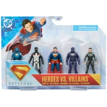 DC Comics SUPERMAN Heroes Vs. Villains 5-Pack, 3-inch Action Figure Playset, for Ages 4 and up