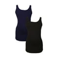 thumbnail image 4 of LVMA1000 - 2 Pack- 100% premium Cotton - Women Maternity Tank Top 2 piece Set, 4 of 11