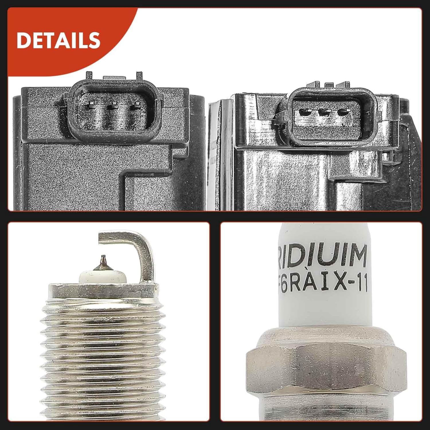 A-Premium Set of 8 Ignition Coil Pack and Iridium Spark Plugs Compatible with Honda Civic 2012-2015 1.5L, Insight 2010-2014 1.3L & Acura ILX 2013-2015 1.5L, Replace# 30520RBJ003, 30520RBJS01