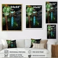 thumbnail image 4 of Designart "Portrait Vibrant Green Dragonfly painting I" Animals Floater Framed Wall Art Print, 4 of 7