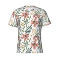 thumbnail image 3 of Naloa Lilies Flowers Men's T-Shirt Sport T-shirt Men's Basic Tee Casual Men's Shirt, Round Neck, Short Sleeves - 3X-Large, 3 of 5