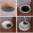 thumbnail image 3 of Elegant Desk Grommet In Brushed Silver, Zinc Alloy Built For Durability, Wire Organizer Simplifies Cable Management, Removable Lids For Easy Adjustments, Set Of 4 Elevates Workspace Organization, 3 of 5