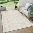 thumbnail image 4 of 5x7 Washable Area Rug Non-Slip Low Profile Soft Boho Distressed Rug for Living Room, Bedroom, Dining Room, Office, Beige, 4 of 13