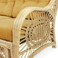 thumbnail image 3 of Malibu Lounge Three-Seater Sofa Natural Rattan Wicker Handmade Design with Light Brown Cushions, Natural Color, 3 of 7