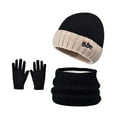 thumbnail image 3 of Children's Winter Warm Wool Lined Hat Scarf Glove Set Scarf Gloves Hat Scarf Gloves Hat Set Light Scarf Hat Set Men Scarf Gloves Hat Set for Men Scarf Gloves Set Hat Gloves Scarf Set Boys Hat Gloves, 3 of 3