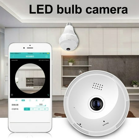 

NEWLIS Security Camera Dual Purpose 360 Degree Panoramic LED Bulb Camera 960P Clear Night Vision Indoor Surveillance Camera for Home