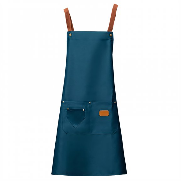 AUQ Aprons for Women with Pockets,Cotton Blend Material Aprons for Cooking,Stand Collar Design Cute Aprons for Women,Green