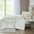 thumbnail image 3 of Home Essence Valeria 3 Piece Tufted Cotton Chenille Coverlet Set, Full/Queen, Ivory/Taupe, 3 of 10