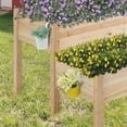 thumbnail image 6 of 47x41x30in Wooden Raised Garden Bed Horticulture Outdoor 2 Tiers Elevated Planter Grow Box for Herb with Legs & Drainage Holes, 6 of 6