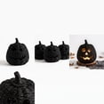 thumbnail image 2 of Halloween Woven Seagrass Pumpkin with Curved Stem, Halloween Decorations Indoor Fall Decor & Horror Decor, Halloween Witch Lamp Lantern for Home Shelf Mantel Display, 5.5 Inch, 2 of 9