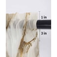 thumbnail image 6 of Marble Gold Tier Curtains 24 Inch Length,Sheer Curtains for Bedroom Living Room Window Abstract Luxury Wave Gold Marbling Modern Small Half Window Kitchen Curtains & Drapes 27.5"x24" 2 Panels, 6 of 6