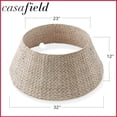 thumbnail image 7 of 32-Inch Water Hyacinth Christmas Tree Collar, Woven Tree Base Cover with Cord Cut Out, White, 7 of 7