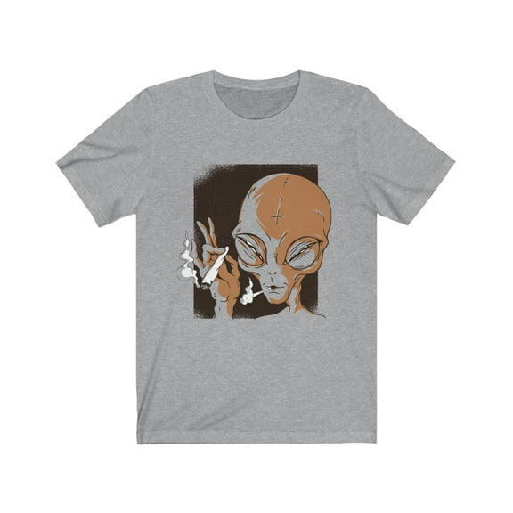 Smoking Alien UFO TShirt