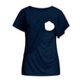 thumbnail image 4 of Maternity Shirts Women's Nursing Shirts for Breastfeeding Summer Solid Short Sleeve Casual Tops Plus Size Pregnancy Clothes for Women, 4 of 7