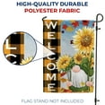 thumbnail image 4 of America Forever Sunflower Gnome Garden Flag 12.5 x 18 inch Welcome Fall Summer Floral Autumn Leaves Farmhouse Buffalo Plaid Garden Gnome Flag Seasonal Yard Outdoor Decor, 4 of 5