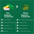 thumbnail image 6 of Beginner Crochet Kit, Dinosaur Starter Crochet Animal Kit with Yarn and Tutorial, Starter Pack for Adults and Kids, Green, 6 of 6