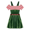 thumbnail image 4 of iiniim Women's Gingerbread Character Holiday Outfits One Piece A-line Cookie Dress Green XXL, 4 of 7