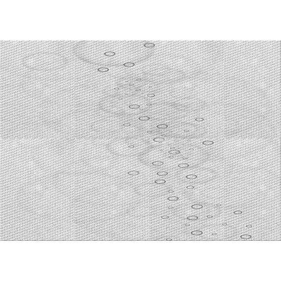 Ahgly Company Indoor Rectangle Patterned Gray Cloud Gray Area Rugs, 2' x 5'