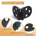 thumbnail image 3 of Uxcell Folding Table Flip Hinge, 180 Degree Butler Tray Hinges Heavy Duty Black, 3 of 7