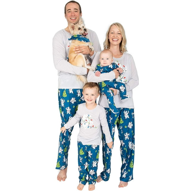 Colección de pijamas de vacaciones de invierno a juego para toda la familia, osos polares Fokelyi WRMH-1547-24