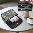 thumbnail image 4 of ZUXONGSY Mushroom Pumpkin Flower Print Shoulder Handbag for Women PU Leather Crossbody Bag Mini Satchel with Adjustable Wide Strap for Travel Shopping, 4 of 7