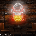 thumbnail image 3 of Glowneon Astronaut Pumpkin Halloween Neon Sign, Astronaut Wall Decor, 3 of 5