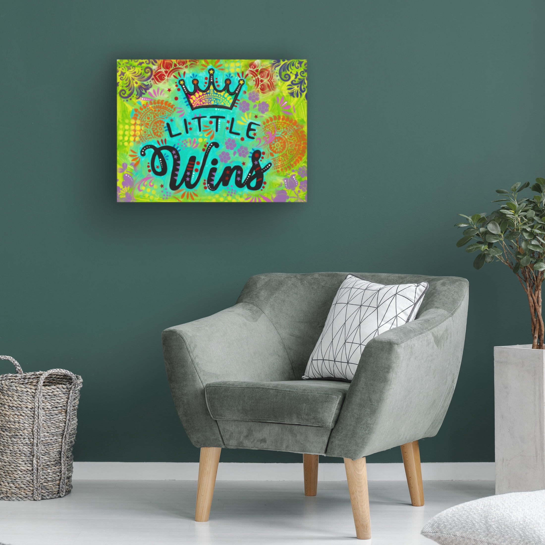Canvas Wall Art - Dean Russo 'Little Wins' Wall Art for Living Room, Bedroom, or Office Décor by Trademark Fine Art - 19 x 14 Inches