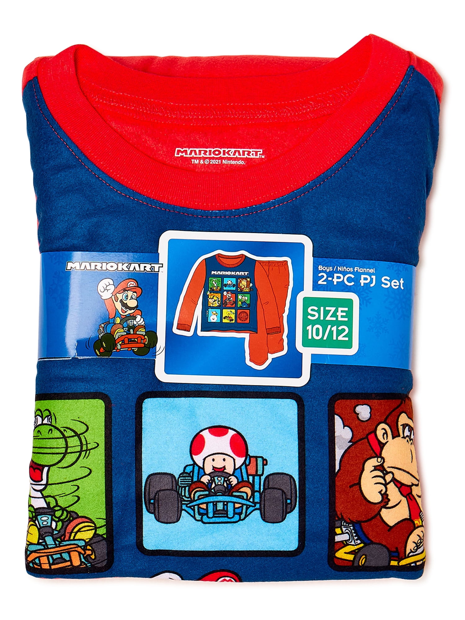 Super Mario Brothers Boys Pajamas Sleep Set, 2-Piece, Sizes 4-12