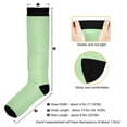 thumbnail image 3 of joogoo Solid Light Green Long Socks Women Men Knee High Sock, 3 of 8