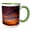 Green/White, variant on 3drose, St. Lucia, Sunset,, 11oz Two-tone Green Mug