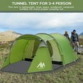 thumbnail image 4 of KANCOKIT Camping Tents, Waterproof Tunnel Tent for 4 Person, 2 Room Design Bicycle Tent with Footprint for Bikepacking/Motorcycle Travel Hiking Mountaineering, 4 of 9