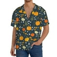 thumbnail image 3 of Haiem Pumpkin Men's Casual Shirts Short Sleeve Button Down Shirts Fashion Textured Summer Beach Shirt-3X-Large, 3 of 7