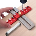 thumbnail image 1 of Aluminum Alloy Handle Punch Tool Cabinet Door Drawer Installation Locator Drilling Guide 1-Pack, 1 of 6