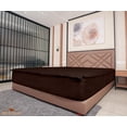 thumbnail image 2 of Zip-On Fitted Sheet Set - Designed for Mattresses with Up to 8" Inch Deep Pockets - Includes 1 Fitted Sheet Base and 2 Zip-On Sheets Queen Size - 600 TC - Chocolate Color, 2 of 4