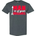 thumbnail image 3 of Inktastic Valentine's Day Man of Your Dreams with a Heart and Arrow T-Shirt, 3 of 5