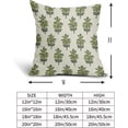 thumbnail image 5 of Sage Green Floral Pillow Covers 18x18 Set of 2 Spring Summer Flower Leaves Print Decorative Throw Pillow Cases Outdoor Farmhouse Decoration for Sofa Couch Bed, 5 of 6