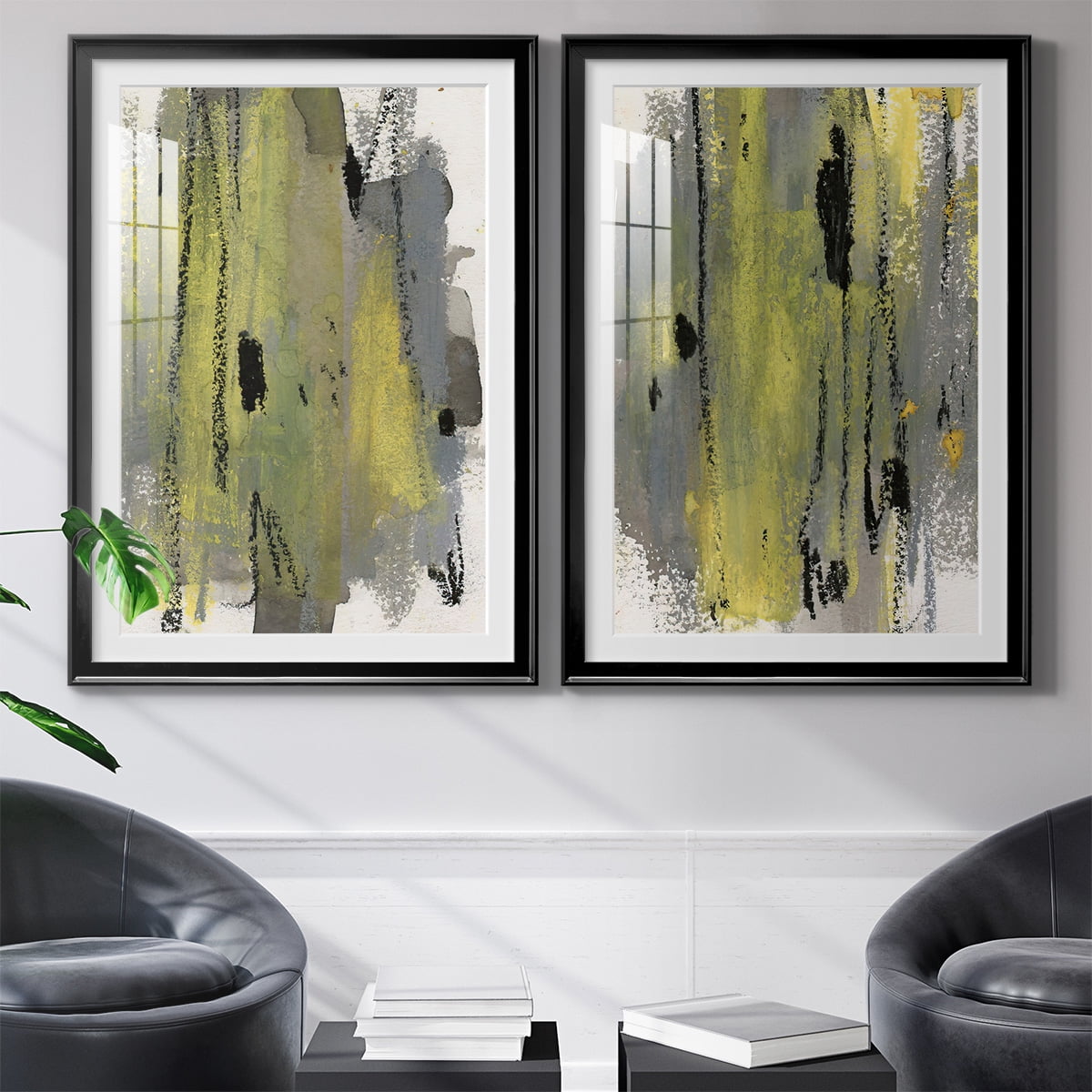 Wexford Home Loft Pastel I Premium Framed Print, 30.5" x 42.5" - Ready to Hang, Black (Set of 2)