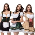 thumbnail image 2 of Disfraz de sirvienta de Oktoberfest para mujer 2024, disfraz de cosplay, vestido tradicional alemán sin tirantes, disfraz de chica cervecera, 2 of 5