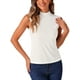 thumbnail image 1 of Blusa sin mangas de cuello alto INSPIRE CHIC para mujeres, verano, tejido de punto acanalado, 1 of 6