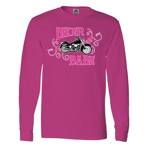 Inktastic Biker Babe Long Sleeve T-Shirt