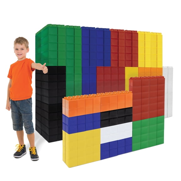 BiggoBlocks Jumbo Blocks — Big Blocks for Kids Ages 3-8 — Indoor & Outdoor Blocks for Kids Jumbo Games — Large Building Blocks (624 pc) Educator Set