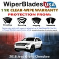 thumbnail image 2 of 2018 Jeep Grand Cherokee Beam Wiper Blades Wipers w/1yr Warranty (Set of 2) (WiperBladesUSA), 2 of 5