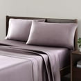 thumbnail image 3 of Allswell 4-Piece Soft & Silky Serenity 100% TENCEL™ Bed Sheets Set, Hazy Purple, King, 3 of 9