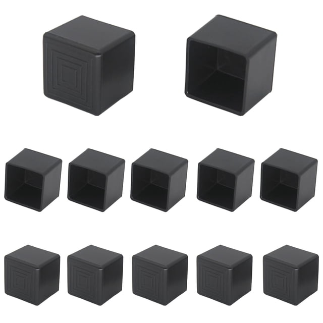 Tapones protectores de goma para patas de silla 25x25 mm, 12 piezas, Wvapzwr