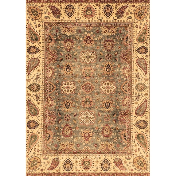 Ahgly Company Indoor Rectangle Oriental Brown Traditional Area Rugs, 5' x 7'