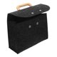thumbnail image 4 of Bolsa de mano para negocios, organizador de archivos portátil, bolsa de fieltro con asa de madera, 4 of 8