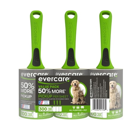Evercare Pet 100 Layer Lint Roller 3 Value Pack