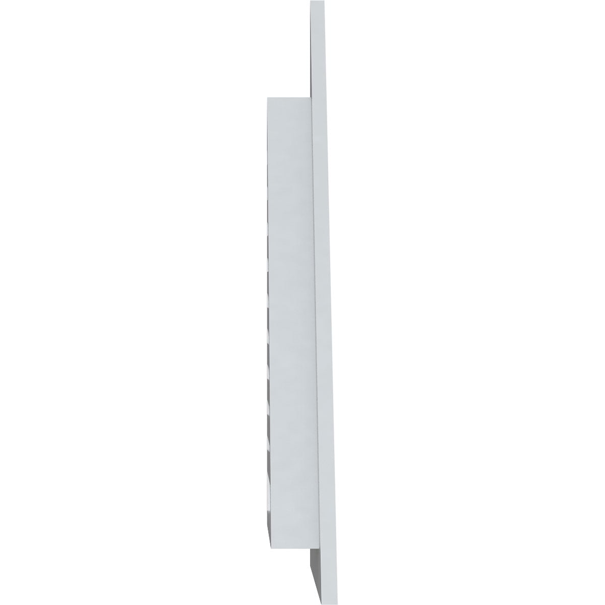 Ekena Millwork 24"W x 24"H Right Triangle Gable Vent - Left Side (31 5/8"W x 31 5/8"H Frame Size) 12/12 Pitch Functional, PVC Gable Vent with 1" x 4" Flat Trim Frame